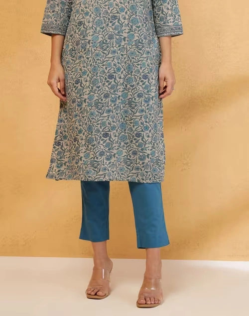 Blue Cotton Ethnic Pant 4 Blue Cotton Ethnic Pant