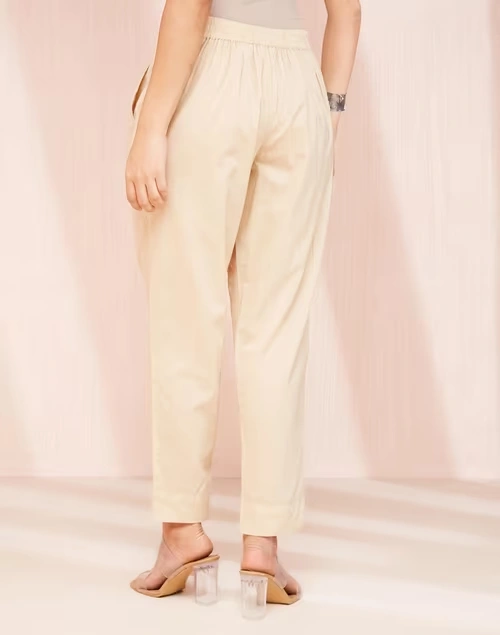 Beige Cotton Regular Fit Casual Ethnic Pant 3 Beige Cotton Regular Fit Casual Ethnic Pant
