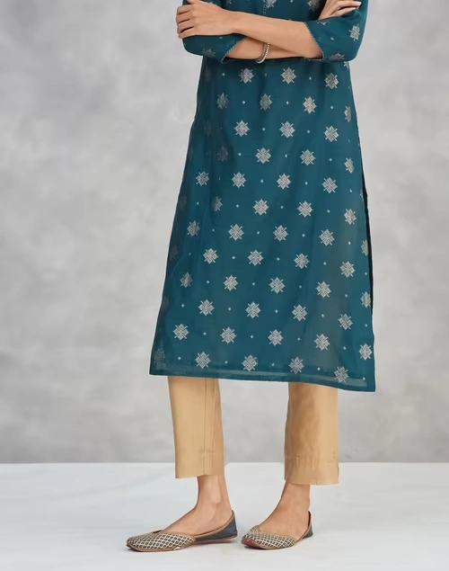 Beige Cotton Silk Ethnic Casual Pant 4 Beige Cotton Silk Ethnic Casual Pant