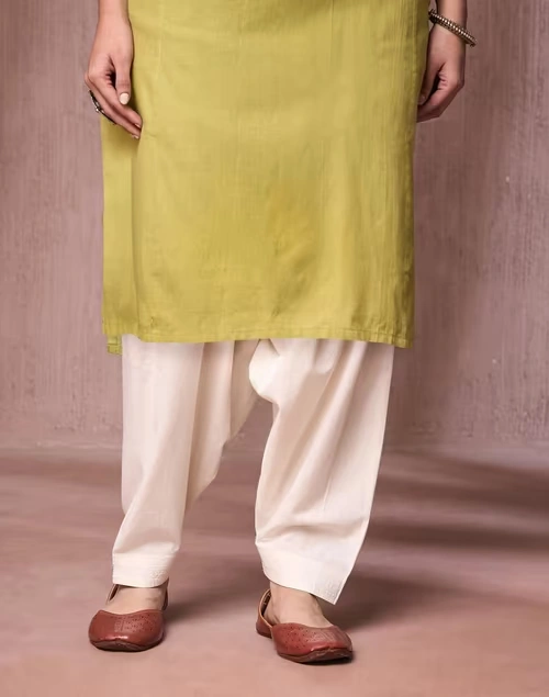 Offwhite Cotton Salwar 4 Offwhite Cotton Salwar