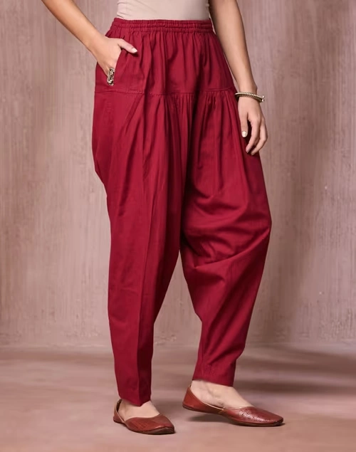 Maroon Cotton Salwar