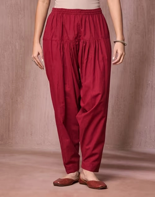 Maroon Cotton Salwar