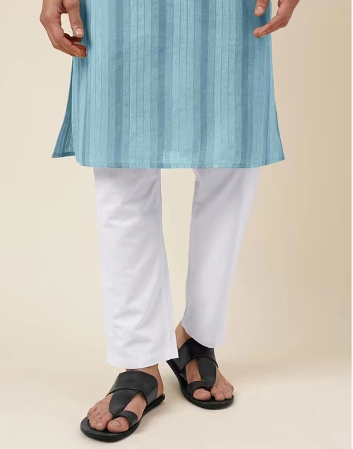 White Cotton Aligarhi Pyjama