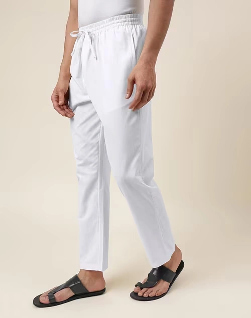 White Cotton Aligarhi Pyjama