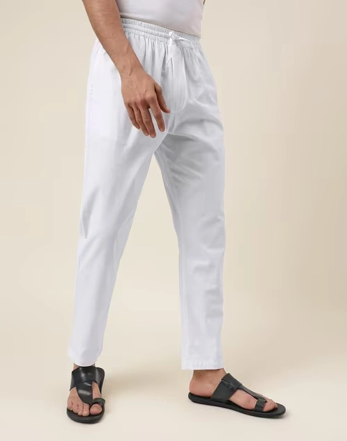 White Cotton Aligarhi Pyjama