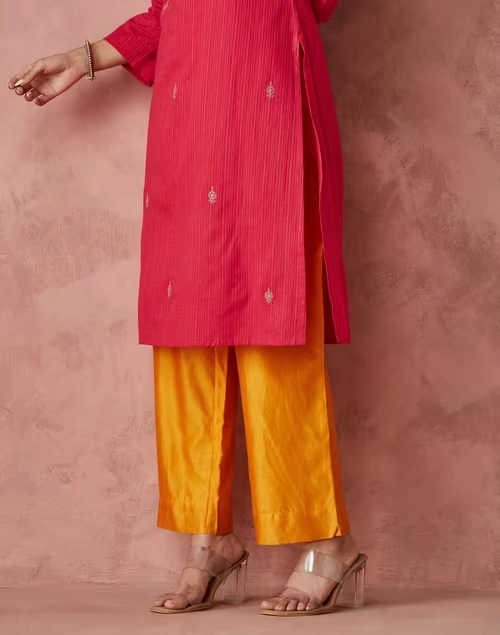 Mustard Cotton Silk Regular Fit Ijar 4 Mustard Cotton Silk Regular Fit Ijar