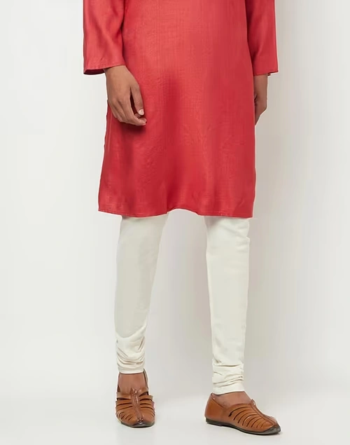 Natural Cotton Satna Churidar With Zip Fly Back Pocket