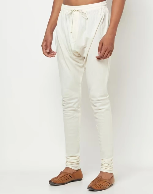 Natural Cotton Satna Churidar With Zip Fly Back Pocket 3 Natural Cotton Satna Churidar With Zip Fly Back Pocket