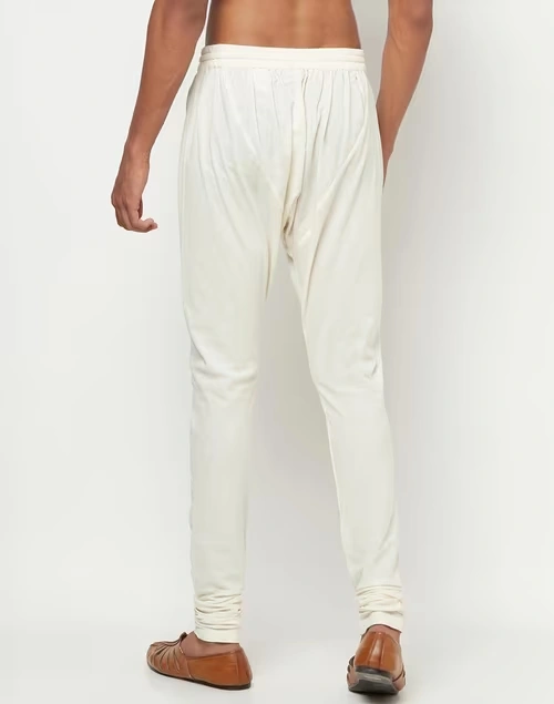 Natural Cotton Satna Churidar With Zip Fly Back Pocket 4 Natural Cotton Satna Churidar With Zip Fly Back Pocket