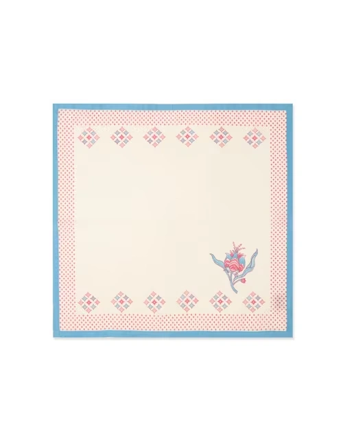 Red Cotton Printed Chintz Napkin Set Of 6