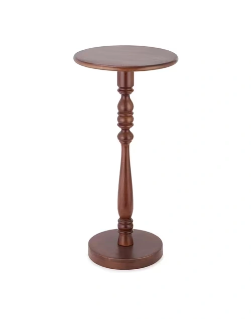 Brown Wooden Mellow Pedestral Table 3 Brown Wooden Mellow Pedestral Table