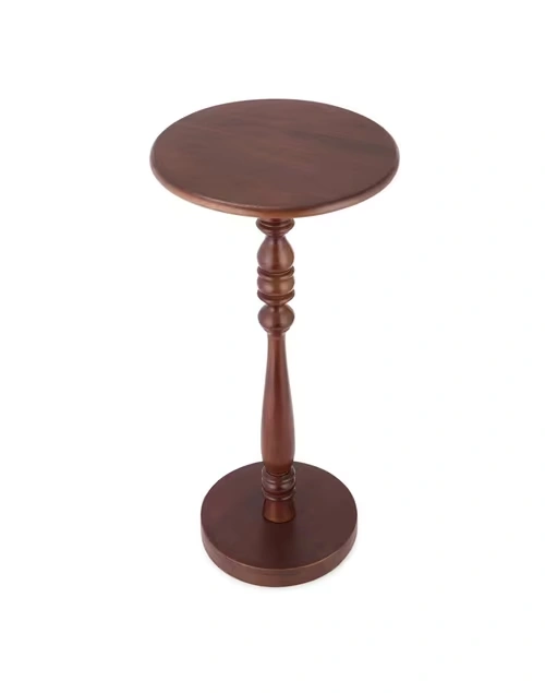 Brown Wooden Mellow Pedestral Table 4 Brown Wooden Mellow Pedestral Table