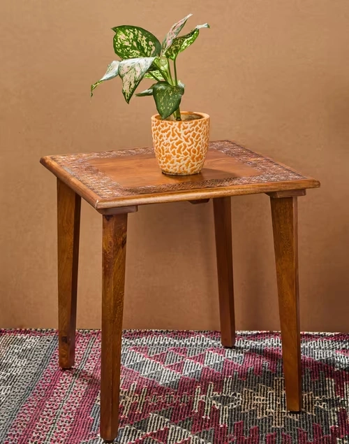 Brown Wooden Side Table