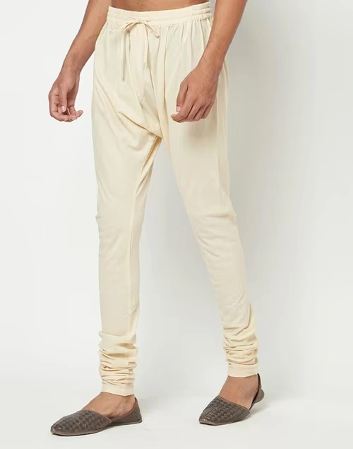 Beige Cotton Surbhi Churidar With Zip Fly Back Pocket 3 Beige Cotton Surbhi Churidar With Zip Fly Back Pocket