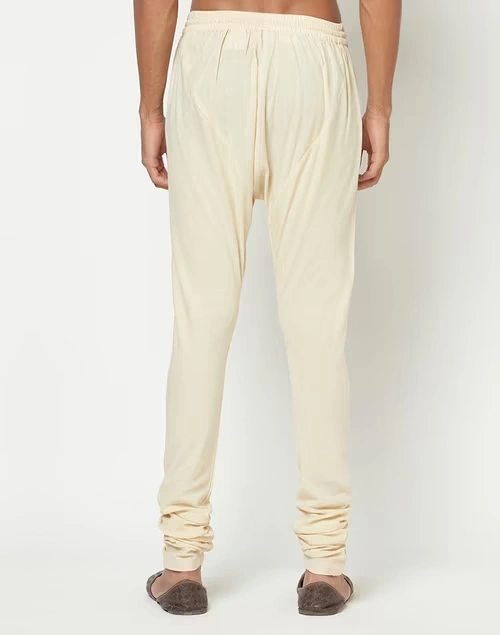 Beige Cotton Surbhi Churidar With Zip Fly Back Pocket 4 Beige Cotton Surbhi Churidar With Zip Fly Back Pocket