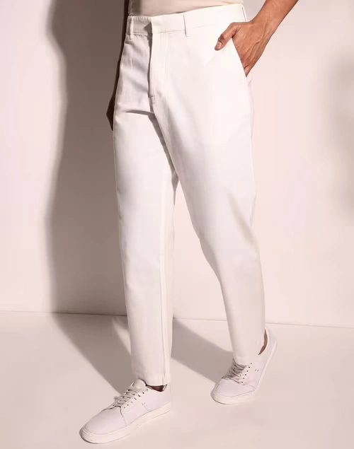 White Cotton 808 Straight Leg Pants