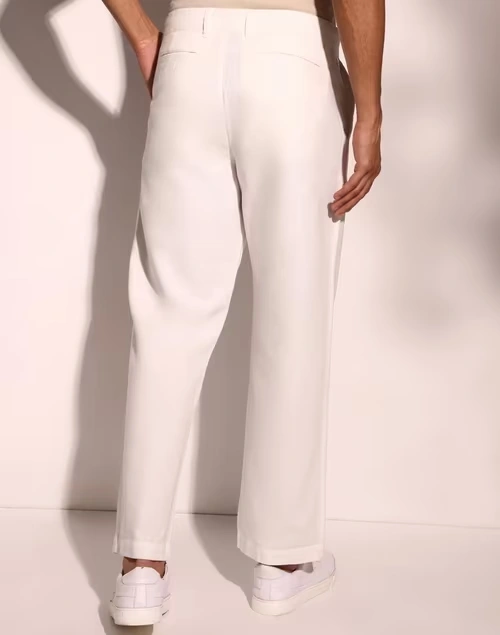White Cotton 808 Straight Leg Pants