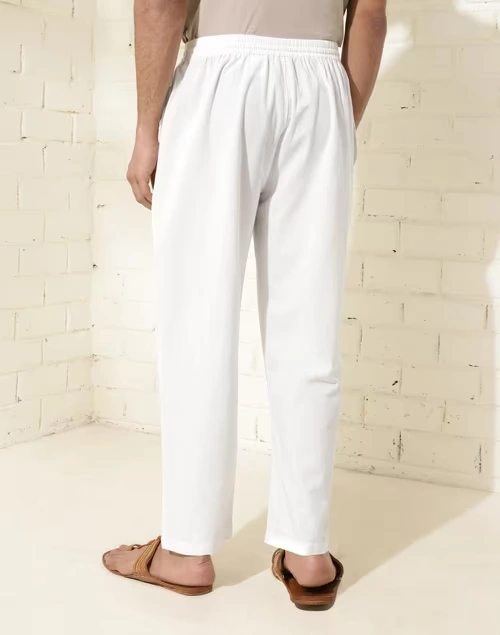 Offwhite Cotton Woven Pyjama 3 Offwhite Cotton Woven Pyjama