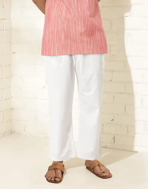 Offwhite Cotton Woven Pyjama 4 Offwhite Cotton Woven Pyjama