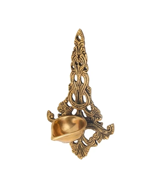 Brass Antiqued Mehnoor Oil Lamp