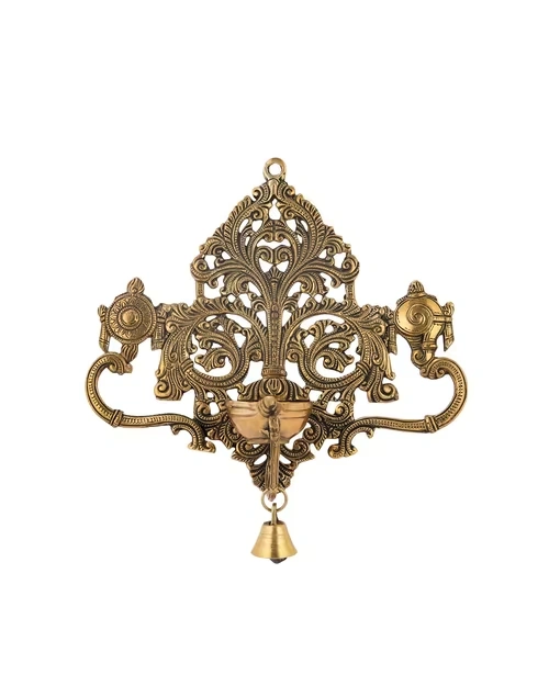 Brass Antiqued Mehnoor Oil Lamp