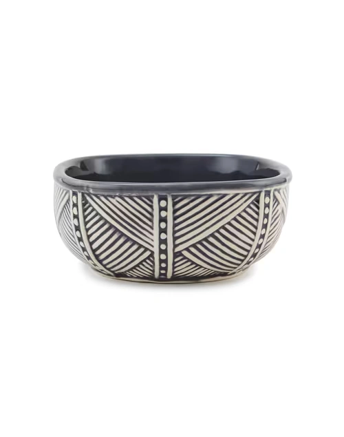 Ikat Ceramic Serving Bowl Large