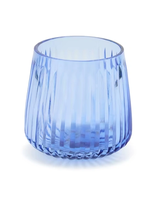 Blue Glass Blown Farsis Tlite Holder