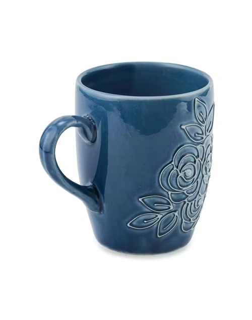 Blue Ceramic Mug 4 Blue Ceramic Mug