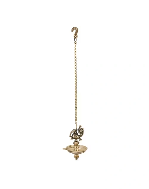 Brass Antiqued Mehnoor Oil Lamp