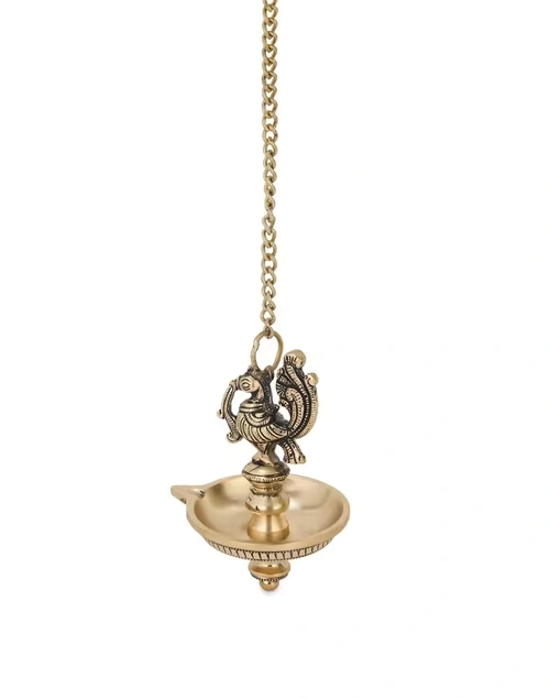 Brass Antiqued Mehnoor Oil Lamp