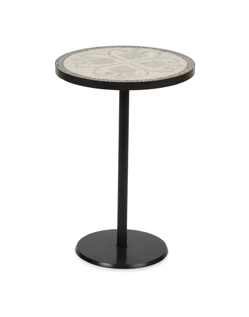 Black Metal Pedestal Table
