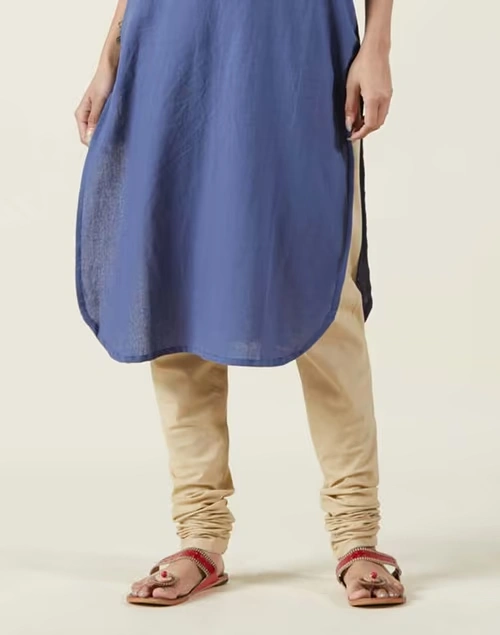 Beige Cotton Churidar