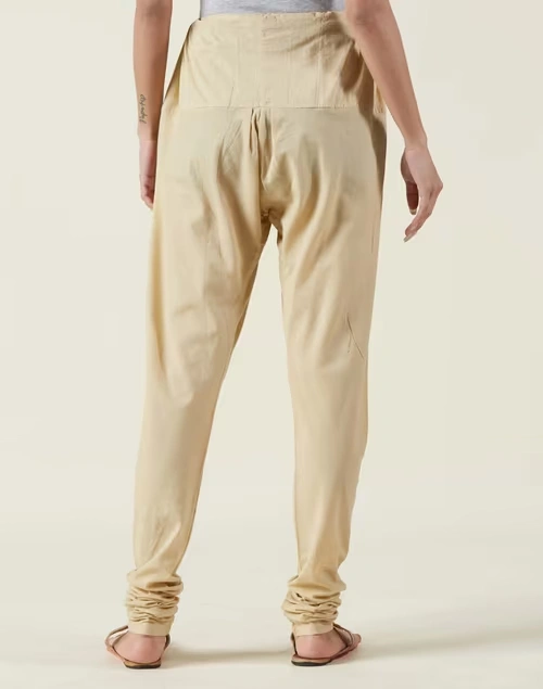 Beige Cotton Churidar