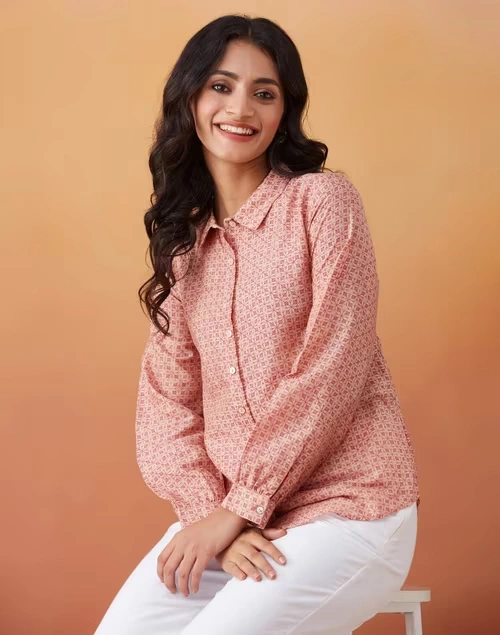 Beige Rayon Blend Printed Shirt 3 Beige Rayon Blend Printed Shirt