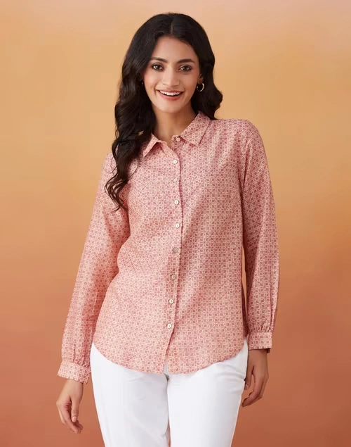 Beige Rayon Blend Printed Shirt 4 Beige Rayon Blend Printed Shirt