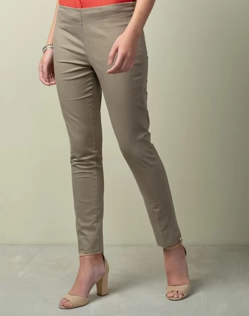 Cotton Lycra Slim Fit Stretch Pant