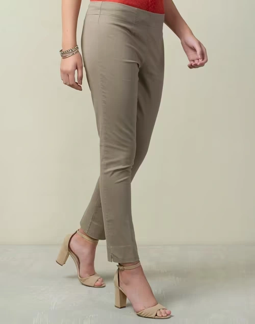 Cotton Lycra Slim Fit Stretch Pant
