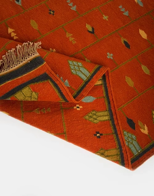 Blue Vidhara Cotton Stonewash Panja Dhurrie