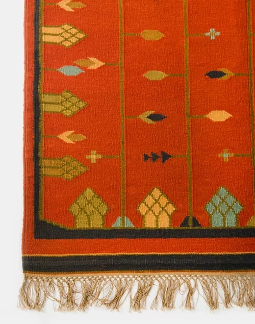 Blue Vidhara Cotton Stonewash Panja Dhurrie