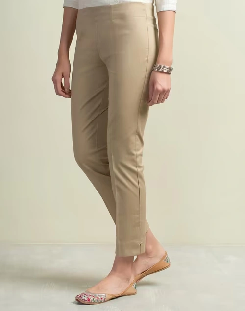 Cotton Lycra Slim Fit Stretch Pant