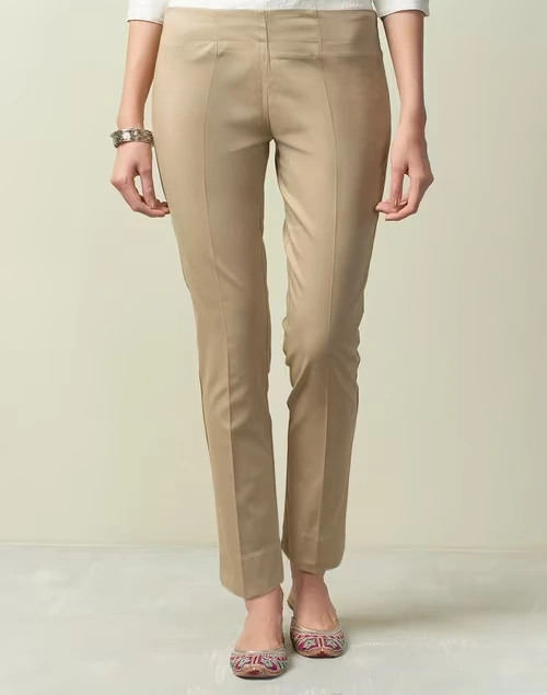 Cotton Lycra Slim Fit Stretch Pant