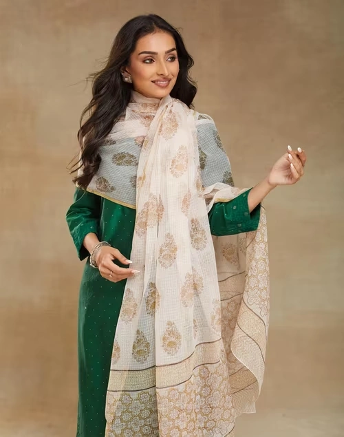 Natural Cotton Silk Dupatta 3 Natural Cotton Silk Dupatta