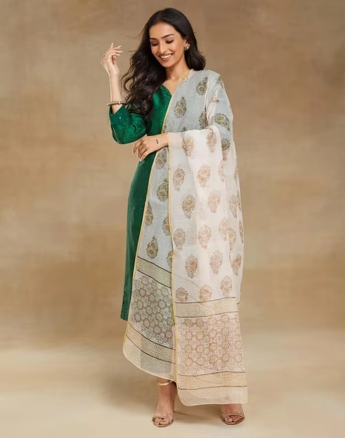 Natural Cotton Silk Dupatta 4 Natural Cotton Silk Dupatta