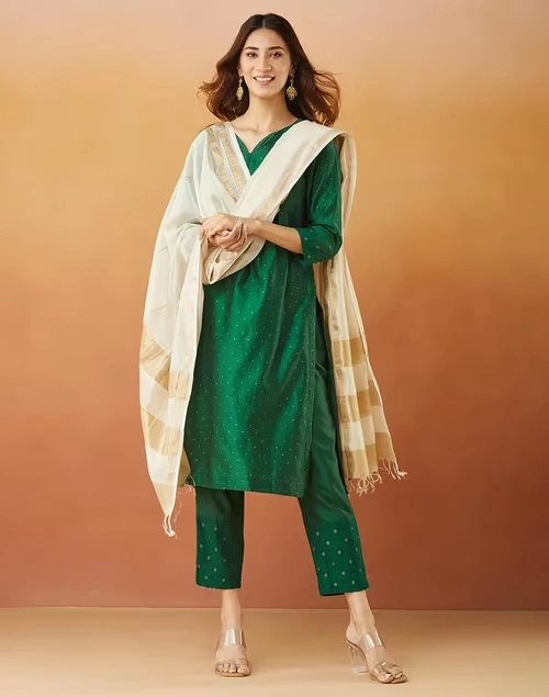 Natural Cotton Silk Blend Maheshwari Dupatta 4 Natural Cotton Silk Blend Maheshwari Dupatta