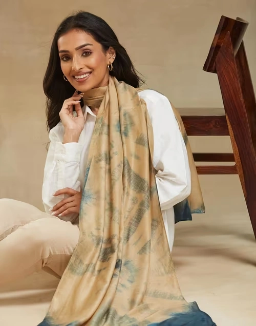 Grey Modal Tie & Dye Stole