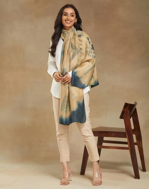 Grey Modal Tie & Dye Stole