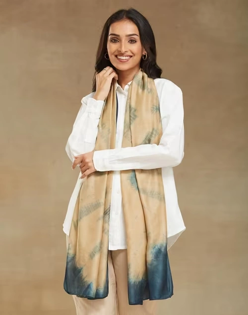 Grey Modal Tie & Dye Stole 4 Grey Modal Tie & Dye Stole