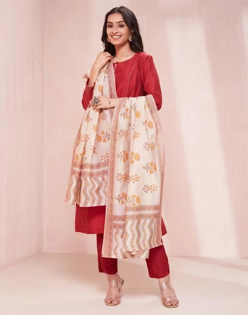 Natural Cotton Silk Printed Dupatta