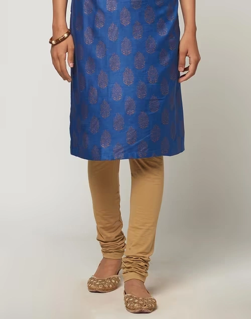 Beige Cotton Churidar