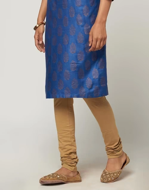 Beige Cotton Churidar